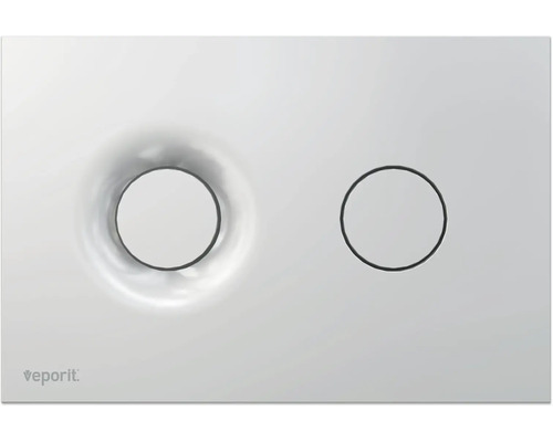Ovládací tlačítko veporit DOT chrom matný VP1972 Logo Vaporit Dvojité splachovací tlačítko