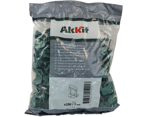 Akkit nivelační systém klíny, 250 kusů, jeden milimetr šířka spáry