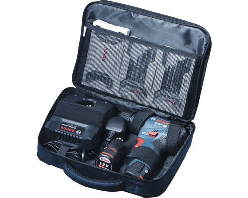 Aku šroubovák s baterií, nabíječkou a příslušenstvím v přenosné tašce