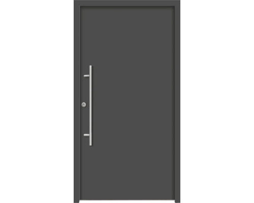 Ocelové vchodové dveře bezpečnostní Apollon RC2 110 x 210 cm L antracit Šedé vchodové dveře s klikou a zámkem