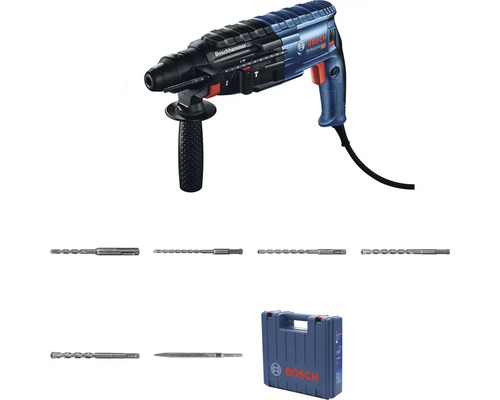 Vrtací kladivo Bosch s vrtáky a úložným kufříkem