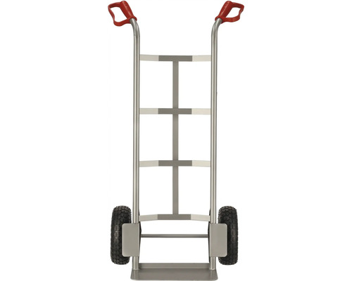 Kolečko na pytle z kovu s červenými madly a černými koly