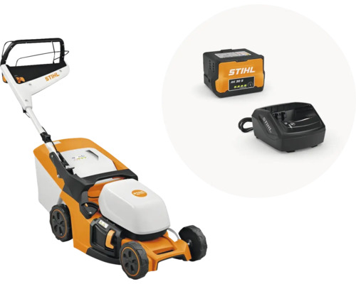 Aku trávníková sekačka STIHL RMA 443.3 V SET Akumulátorová sekačka na trávu s akumulátorem a nabíječkou