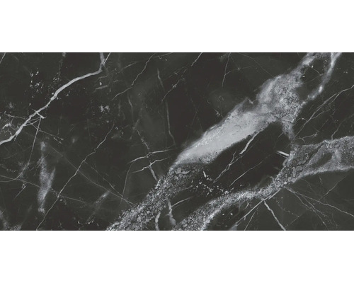 Dlažba Obklad imitace mramoru LUCCA Nero mat 30x60 cm Dlaždice se vzhledem mramoru