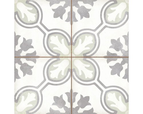 Čtvercové dlaždice s květinovým vzorem