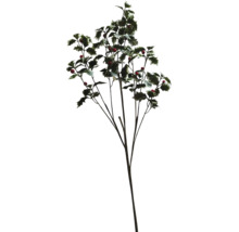 Umělá větev cesmíny s červenými bobulemi a zelenými listy