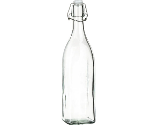 Láhev hranatá skleněná s pákovým uzávěrem YARA 950 ml