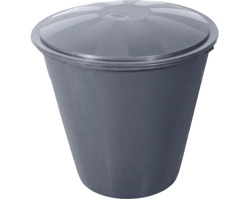 Sud na vodu 210 l vč. víka a výpustného ventilu Šedý odpadkový koš s víkem