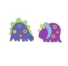 Dvě dekorativní figurky dinosaurů