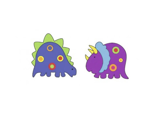 Dvě dekorativní figurky dinosaurů