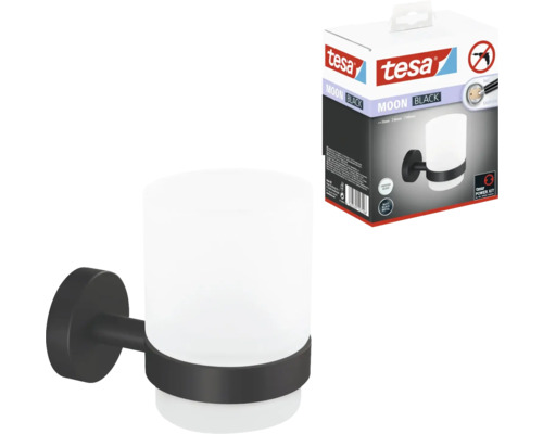 Tesa Moon Black kelímek na zubní kartáčky s obalem