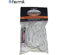 Sada skelné šňůry Fermit s lepidlem na těsnicí šňůry a šamotovou maltou