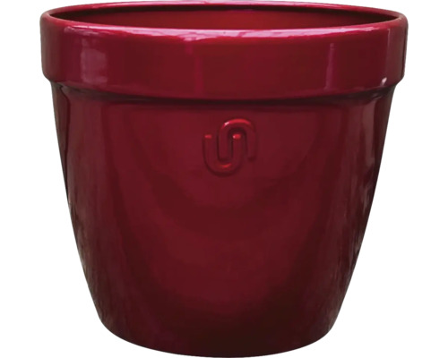 Červený květináč pro interiér