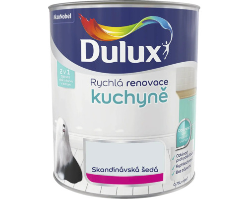 Barva Dulux Rychlá renovace kuchyně skandi šedá 0,75 l Barva na kuchyň Dulux Skandinávská šedá v nádobě