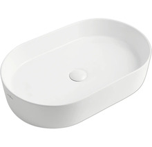 Bílé umyvadlo na desku oválného tvaru