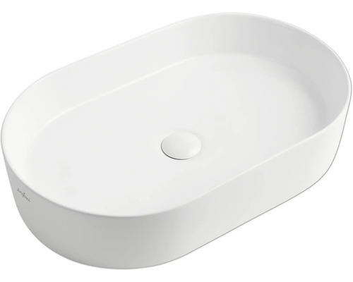 Umyvadlo na desku Jungborn ONE sanitární keramika bílá 60 cm Bílé umyvadlo na desku oválného tvaru