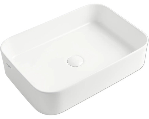 Umyvadlo na desku Jungborn THREE sanitární keramika bílá 55 cm Obdélníkové keramické umyvadlo na desku