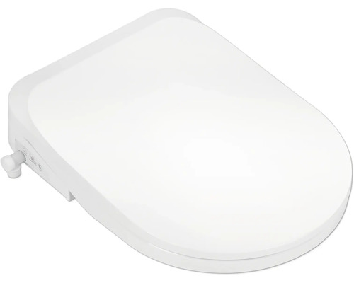 Bílé záchodové sedátko s bočním ovládáním