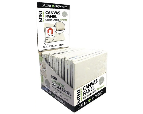 Daler Rowney Mini magnetické plátno, 6,5 x 6,5 cm, v prodejním stojanu