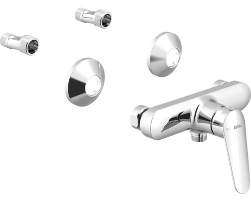 Sprchový termostat Avital s S-přípojkami a rozetami