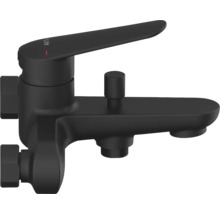 Černá vanová baterie pro montáž na stěnu