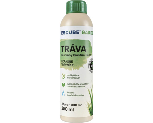 Rostlinný biostimulant ESCUBE GARDEN Tráva 250 ml Biostimulant trávy Escube Garden v 250 ml lahvi