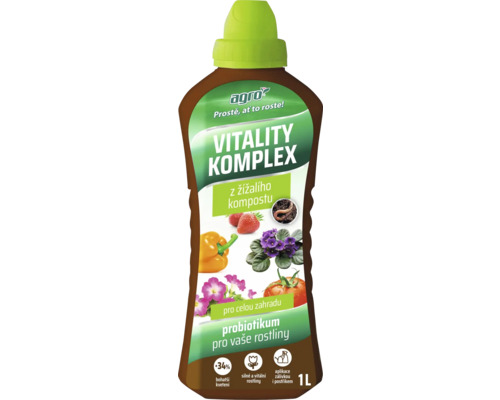 Vitality Komplex tekuté hnojivo z vermikompostu v 1litrové lahvi pro celou zahradu