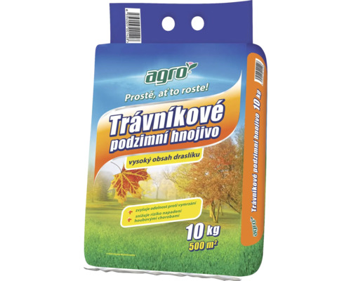 Balení podzimního hnojiva na trávník, 10 kilogramů