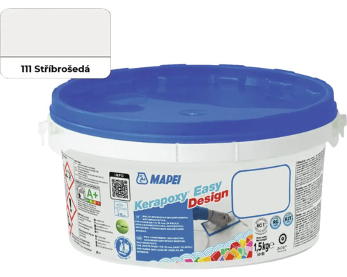 Spárovací malta Mapei Keraproxy Easy Design 111 1,5 kg středně šedá Kbelík s epoxidovou maltou pro spáry od jednoho do 15 milimetrů