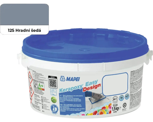 Spárovací malta Mapei Keraproxy Easy Design 125 1,5 kg hradní šedá Kbelík s maltou Mapei Kerapoxy Easy Design