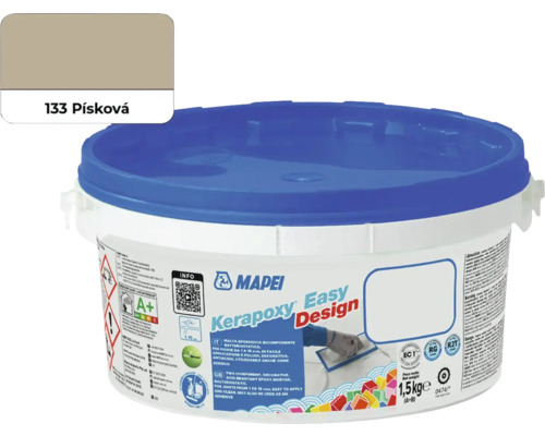 Spárovací malta Mapei Keraproxy Easy Design 133 1,5 kg písková Mapei Kerapoxy Easy Design spárovací hmota, odstín 133 Písková