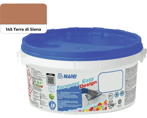 Spárovací malta Mapei Kerapoxy Easy Design 145 1,5 kg terra di Siena Mapei Kerapoxy Easy Design spárovací hmota v barvě 145 Terra di Siena
