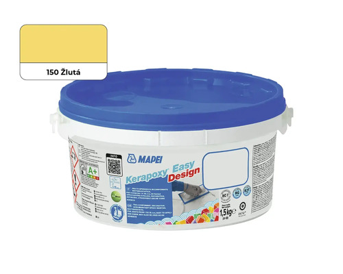 Spárovací malta Mapei Kerapoxy Easy Design 150 1,5 kg žlutá Kbelík s epoxidovou maltou, vhodný pro spáry od jednoho do 15 milimetrů