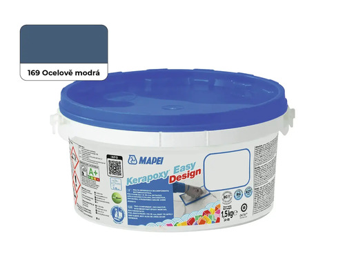 Spárovací malta Mapei Keraproxy Easy Design 169 1,5 kg oceánová modrá Maltovinový tmel Mapei Kerapoxy Easy Design v kbelíku, ocelově modrá barva