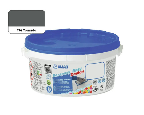 Spárovací malta Mapei Keraproxy Easy Design 174 1,5 kg tornádo Kbelík s epoxidovou maltou Mapei Kerapoxy Easy Design, odstín 174 Tornádo