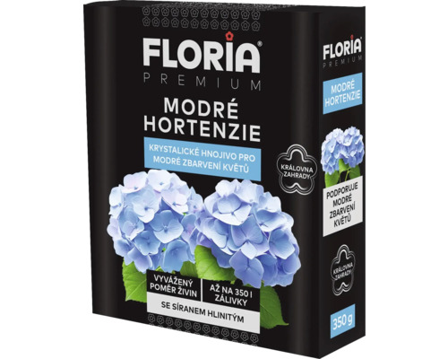 Balení hnojiva pro modré hortenzie