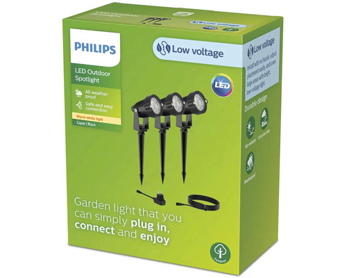 Sada venkovních LED reflektorů Philips v obalu produktu