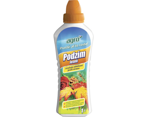 Agro Podzimní hnojivo v jednolitrové láhvi pro zvýšení odolnosti proti mrazu