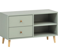 Noční stolek se dvěma zásuvkami a dvěma přihrádkami