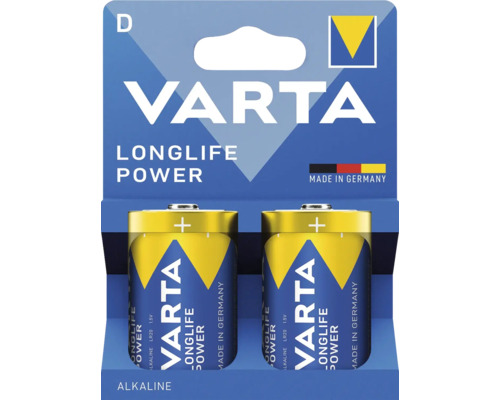Alkalická baterie VARTA LONGLIFE POWER D 1,5V 2ks Baterie Varta Longlife Power D, 2 kusy