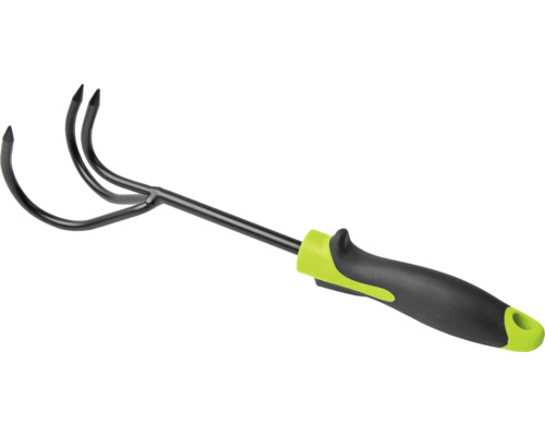 Ruční kultivátor s umělou násadou for_q 15 cm Zahradní kultivátor se třemi hroty a rukojetí