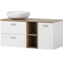 Skříňka pod umyvadlo s umyvadlem na desku, zásuvkami a policemi