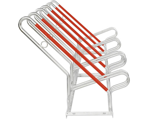 Kovový stojan na kola s více parkovacími místy