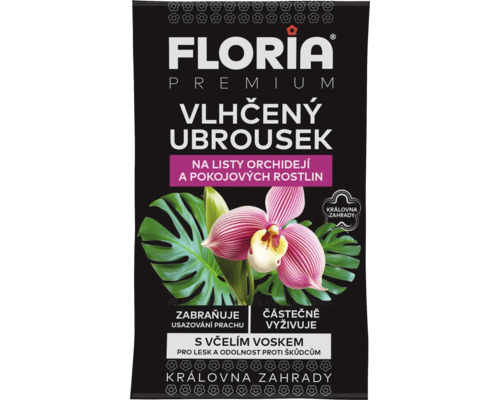 Balení vlhčených ubrousků Floria Premium na listy orchidejí a pokojových rostlin