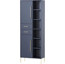 Vysoká skříň se zásuvkami, policemi a nožičkami