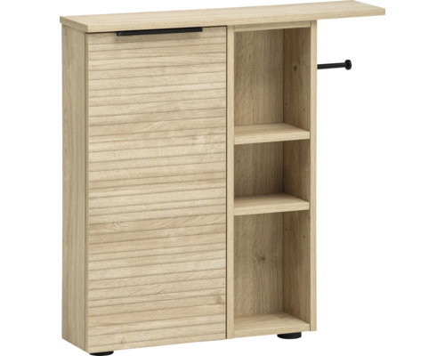 Skříňka na boty s jedněmi dvířky a třemi policemi