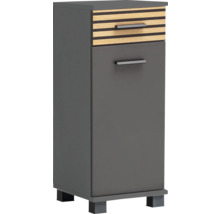 Úzká koupelnová skříňka se zásuvkou a dvířky