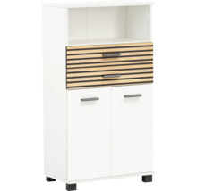 Skříň s policí, zásuvkami a dvířky