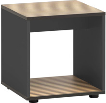 Čtvercový odkládací stolek s lamelovým dnem a deskou