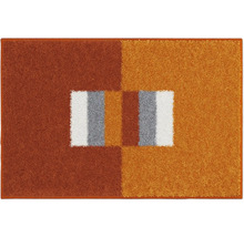 Koberec s geometrickým vzorem v různých zemitých tónech